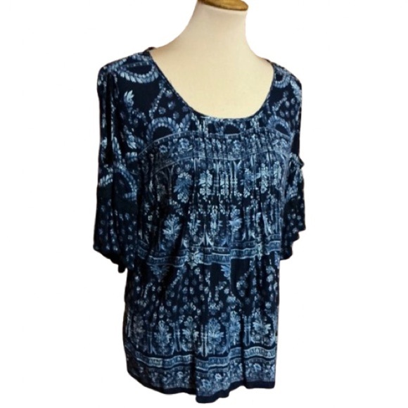 Bila boho ethnic cold shoulder blouse - Picture 1 of 11